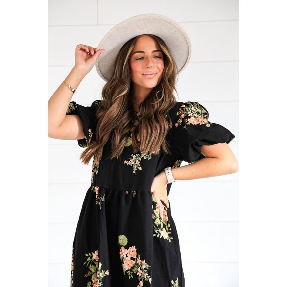 Tally Puff Sleeve Midi Dress - Picture 2 of 3